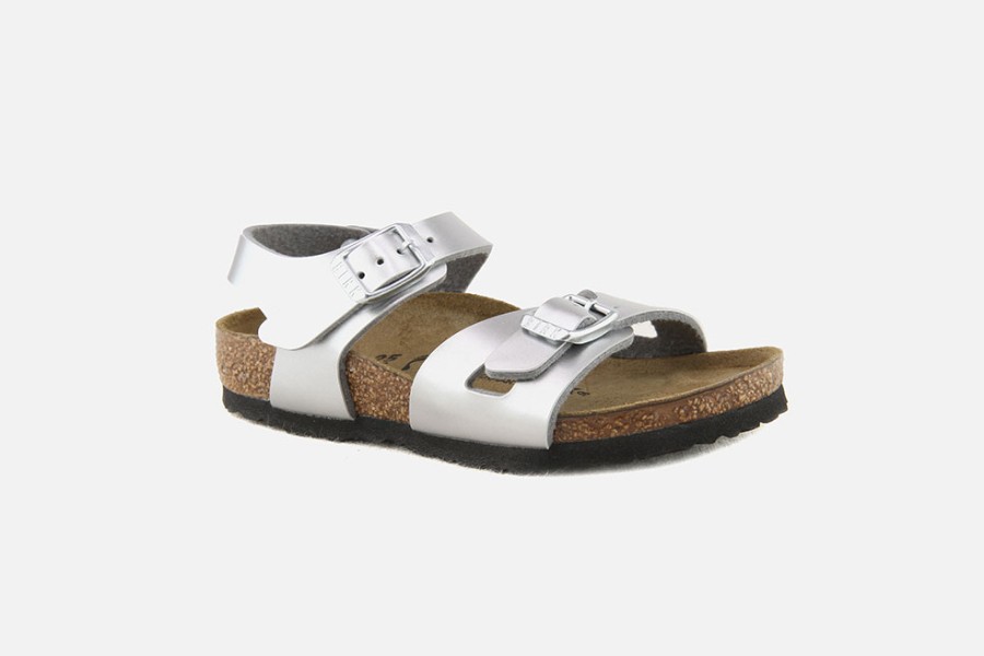 Girls Birkenstock | Birkenstock - Rio Silver Sandals On Labotte