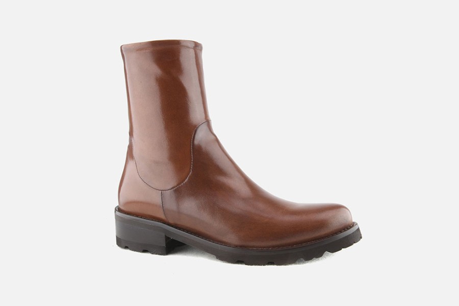 Women Lorenzo Masiero | Lorenzo Masiero - Little Rock Cognac Ankle Boots On Labotte