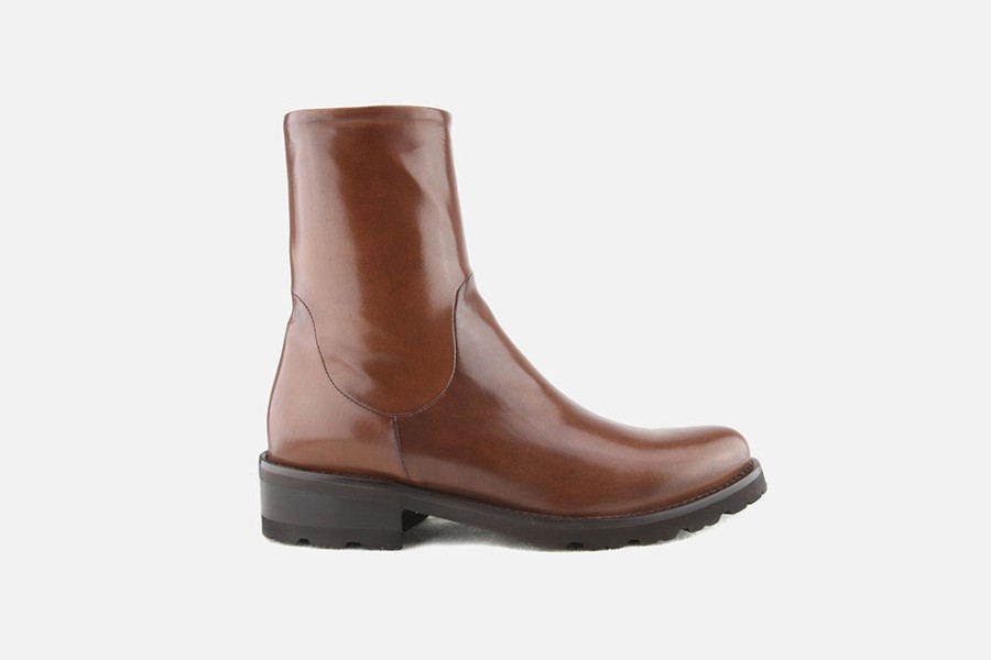 Women Lorenzo Masiero | Lorenzo Masiero - Little Rock Cognac Ankle Boots On Labotte