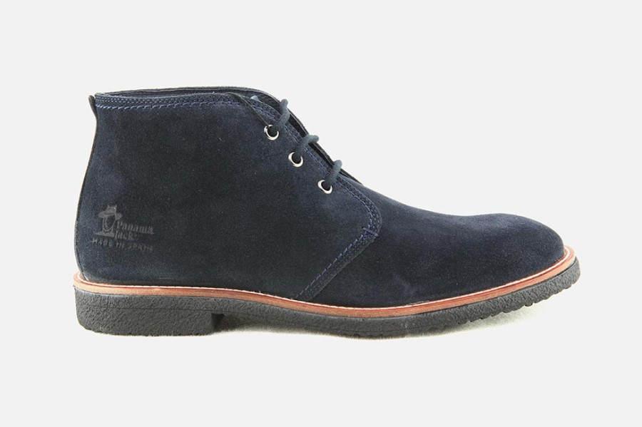 Men Panama Jack | Panama Jack - Gael Navy Lace-Up Boots On Labotte