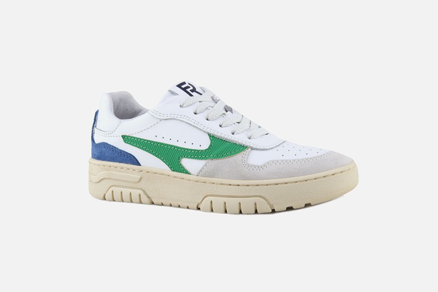 Boys Romagnoli | Romagnoli - Mandrake Blanc Vert Lace-Up Shoes On Labotte