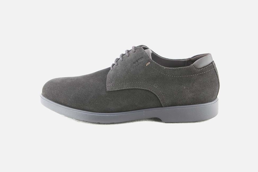Men Geox | Geox - Spherica Ec11 Lace Dark Brown Derbies On Labotte