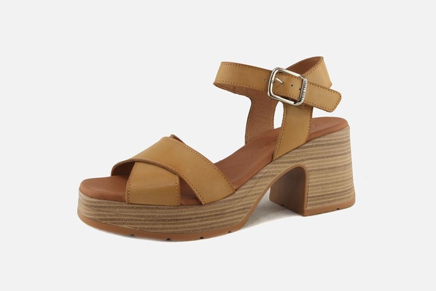 Women Paula Urban | Paula Urban - Norah Camel Sandals On Labotte
