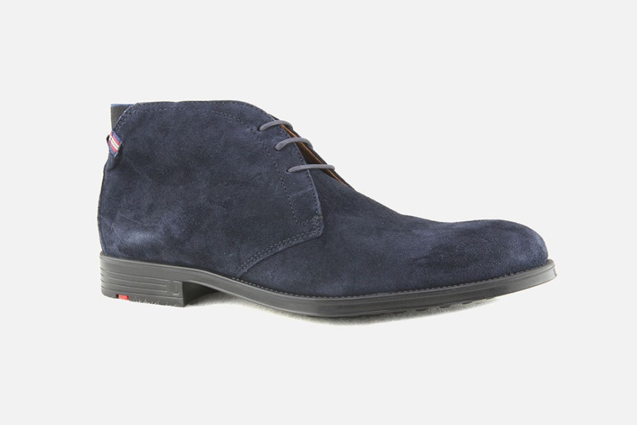 Men LLOYD | Lloyd - Patriot Blue Lace-Up Boots On Labotte