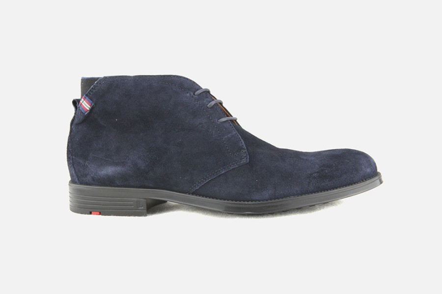 Men LLOYD | Lloyd - Patriot Blue Lace-Up Boots On Labotte