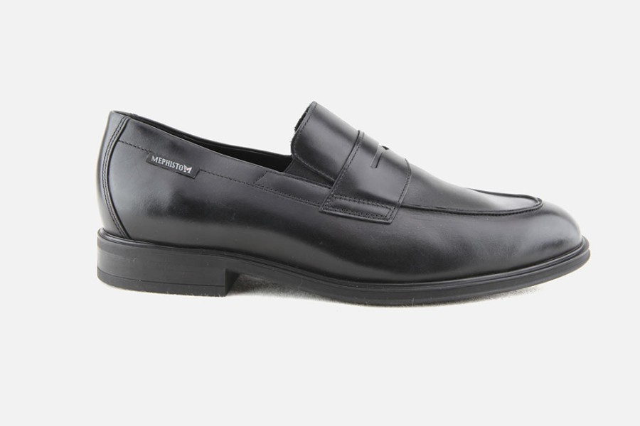 Men Mephisto | Mephisto - Kurtis Noir Loafers On Labotte