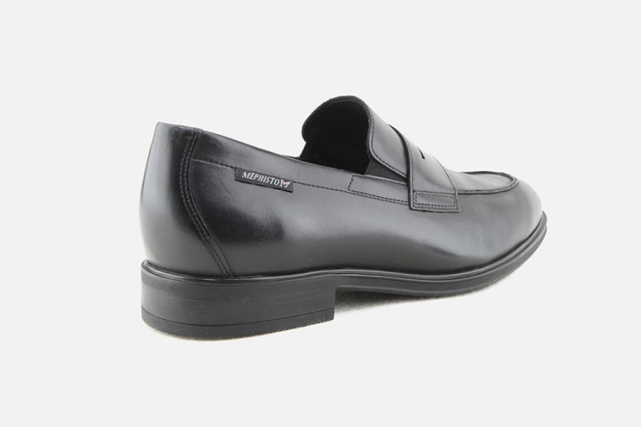 Men Mephisto | Mephisto - Kurtis Noir Loafers On Labotte