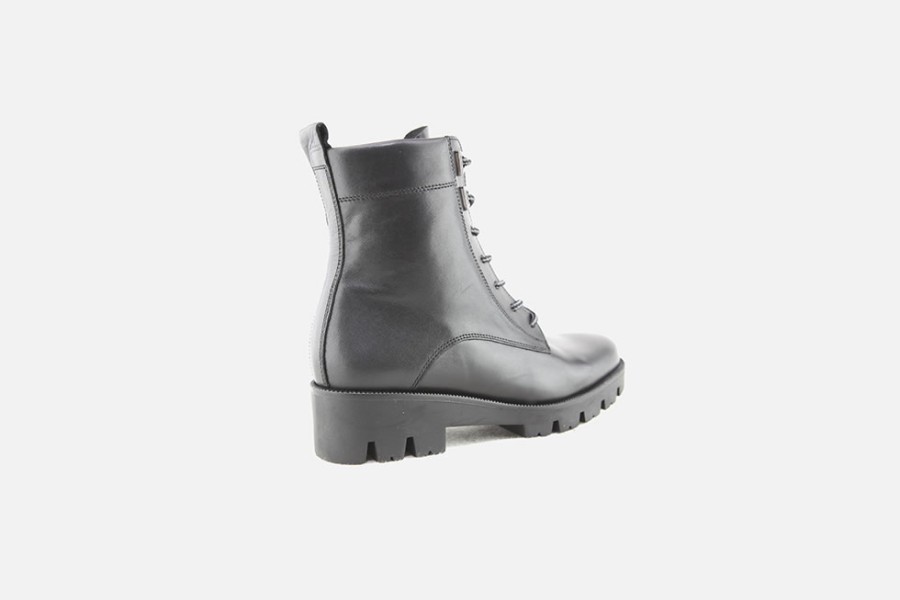 Women Gabor | Gabor - Harrison Noir Lace-Up Boots On Labotte
