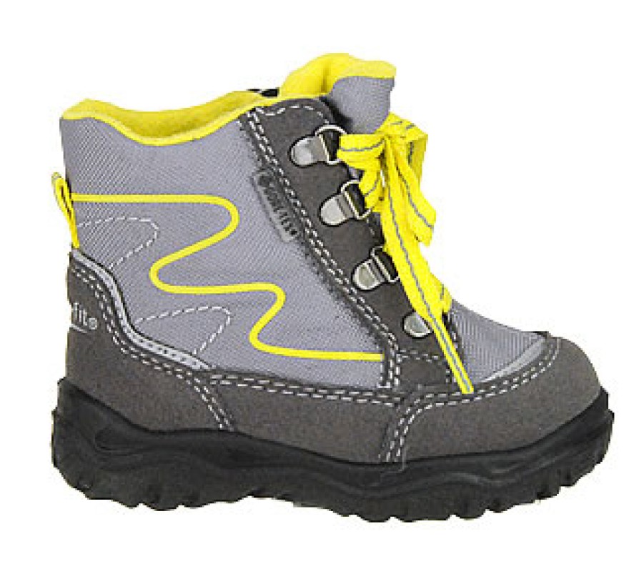 Girls Superfit | Superfit - Wald Gris Lace-Up Boots On Labotte