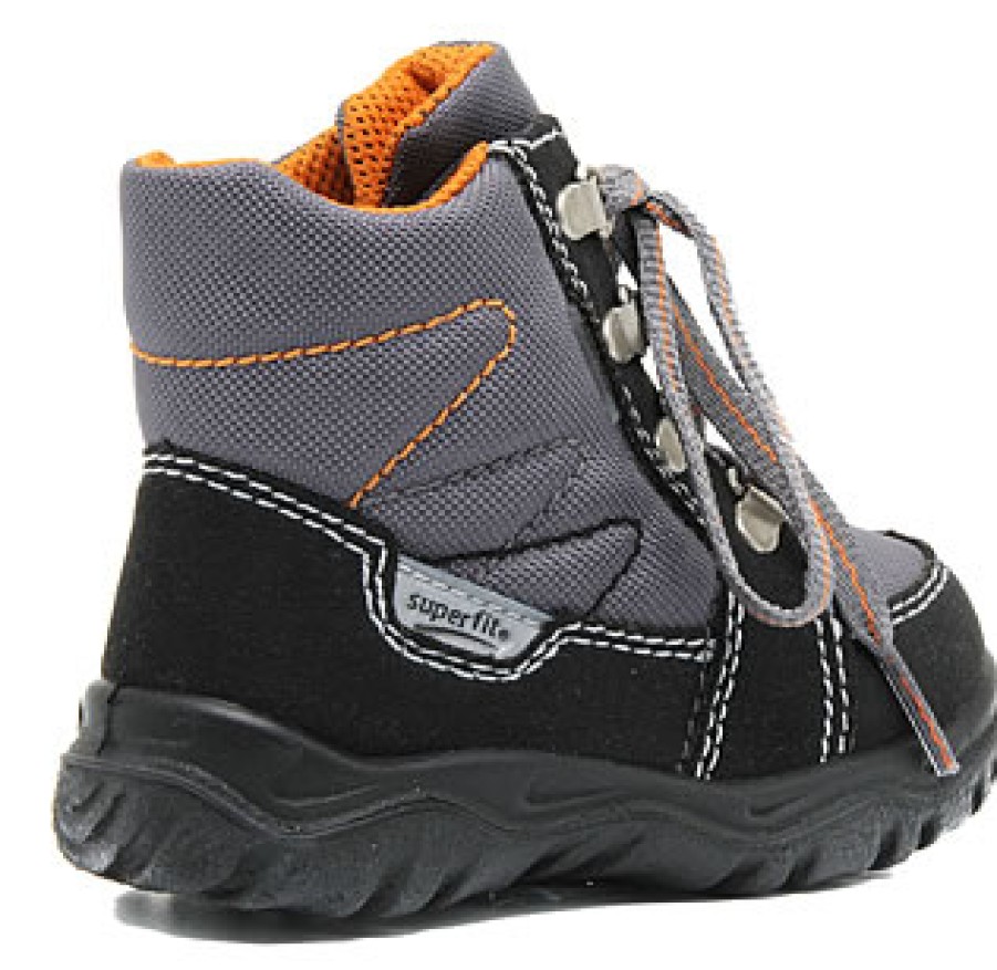 Girls Superfit | Superfit - Wald Gris Lace-Up Boots On Labotte