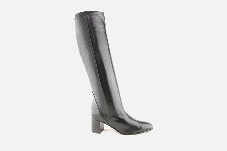 Women Lorenzo Masiero | Lorenzo Masiero - Lausanne Lisse Noir Boots On Labotte