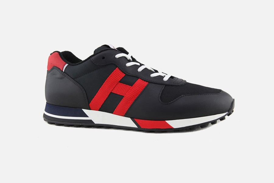 Men Hogan | Hogan - Hogan H383 Black Ruby Sneakers On Labotte