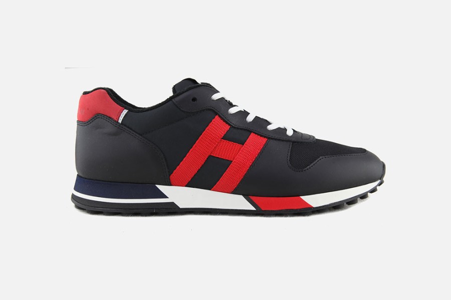 Men Hogan | Hogan - Hogan H383 Black Ruby Sneakers On Labotte