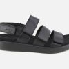 Women Ecco | Ecco - Flow Straps Black Sandals On Labotte