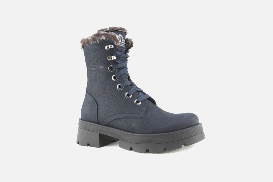 Women Panama Jack | Panama Jack - Clare Marine Lace-Up Boots On Labotte