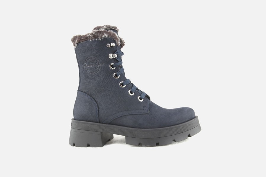 Women Panama Jack | Panama Jack - Clare Marine Lace-Up Boots On Labotte