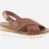 Women Ara | Ara - Valencia Sandale Cognac Sandals On Labotte