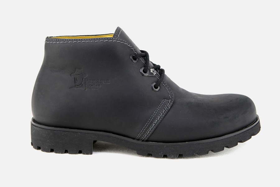 Men Panama Jack | Panama Jack - Bota Panama Black Lace-Up Boots On Labotte