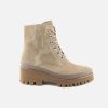 Women Pons Quintana | Pons Quintana - Topaze Daim Sable Lace-Up Boots On Labotte