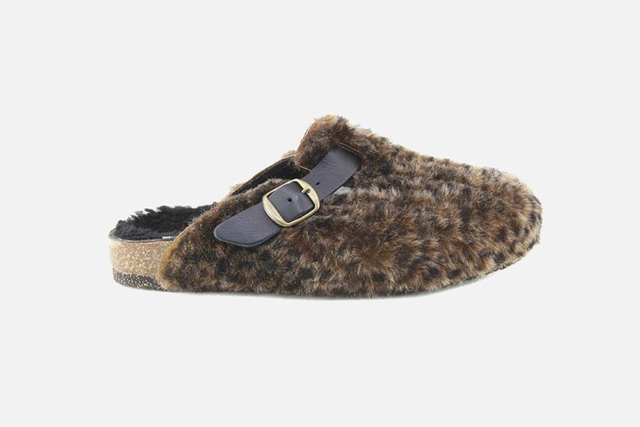 Women Bosabo | Bosabo - Bosabo Leopard Fur Clogs On Labotte