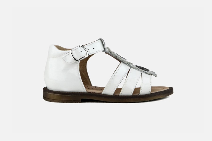 Girls Romagnoli | Romagnoli - Adele Blanc Sandals On Labotte