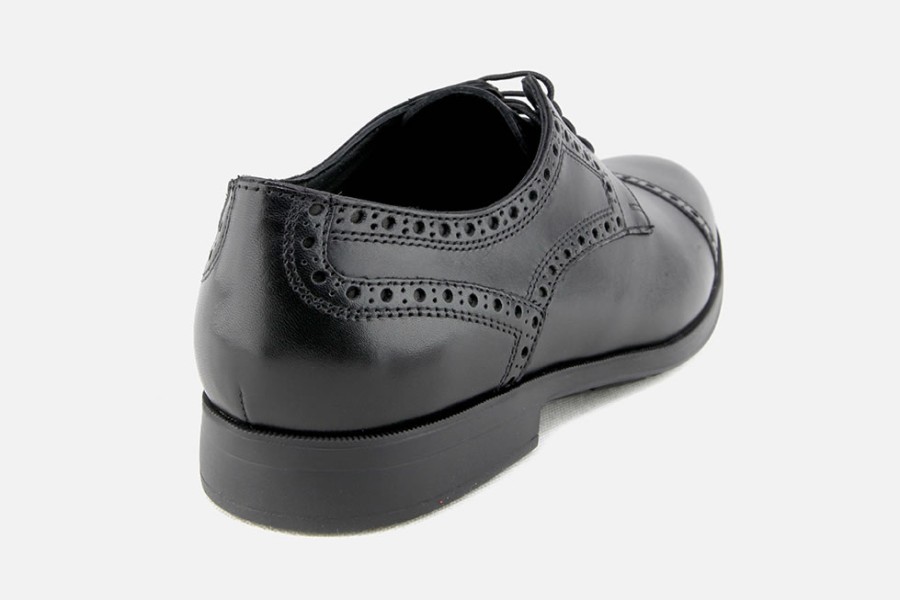 Men Geox | Geox - Hilstone Black Derbies On Labotte