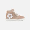 Girls Lunella | Lunella - Lovely Glitter Abricot Lace-Up Boots On Labotte