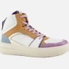 Girls Romagnoli | Romagnoli - Octavia Blanc Camel Lace-Up Boots On Labotte