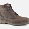 Men Fluchos | Fluchos - Arnhem Marron Lace-Up Boots On Labotte