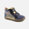 Girls Shoo Pom | Shoo Pom - Play Easy Co Navy Gloss Velcro Shoes On Labotte
