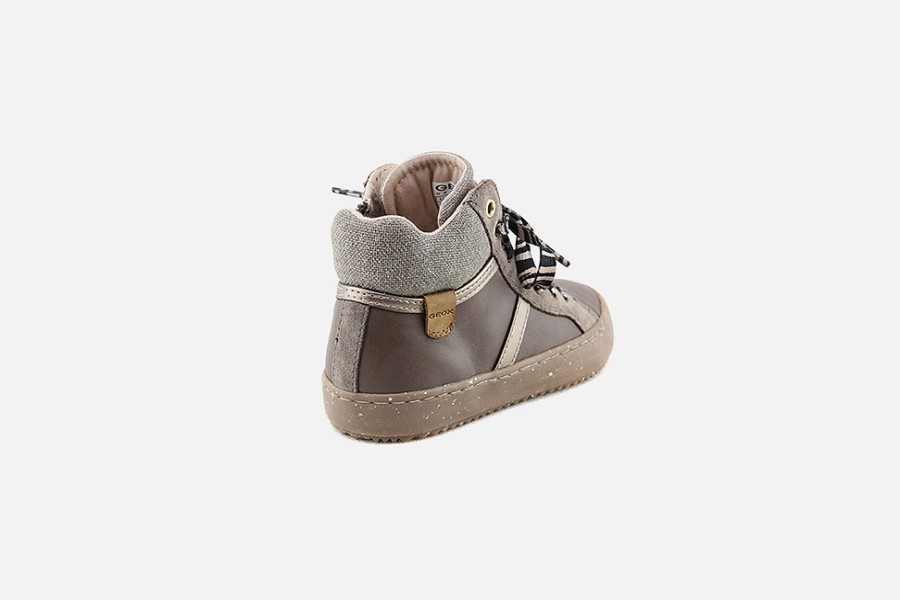 Girls Geox | Geox - Kalispera Wwf Smoke Lace-Up Boots On Labotte
