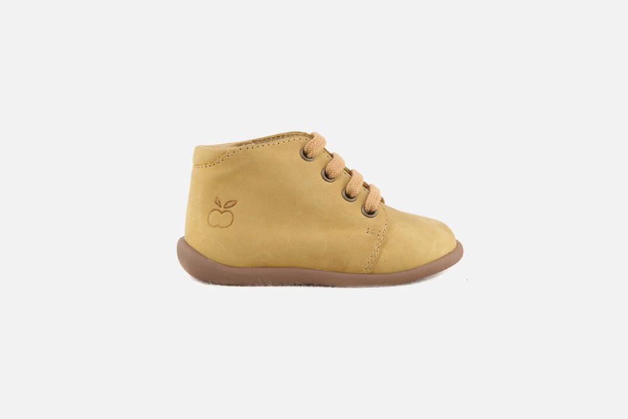 Girls Pom d'Api | Pom D'Api - Stand Up Ocra Lace-Up Boots On Labotte