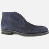 Men Magnanni | Magnanni - Reginald Deep Blue Vintage Lace-Up Boots On Labotte