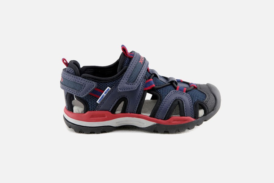 Boys Geox | Geox - Borealis Blue Red Sandals On Labotte