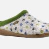 Women Semelflex | Semelflex - Koko Ecru Bleu Vert Low Slippers On Labotte