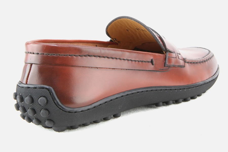 Men Fabi | Fabi - Fabi Moc Terracotta Loafers On Labotte