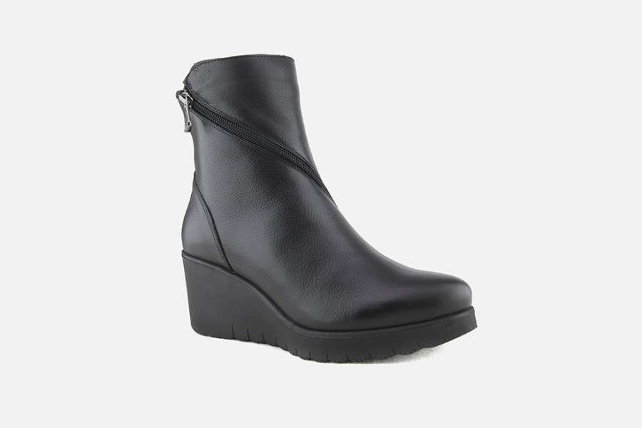 Women Paula Urban | Paula Urban - Monestier Noir Ankle Boots On Labotte