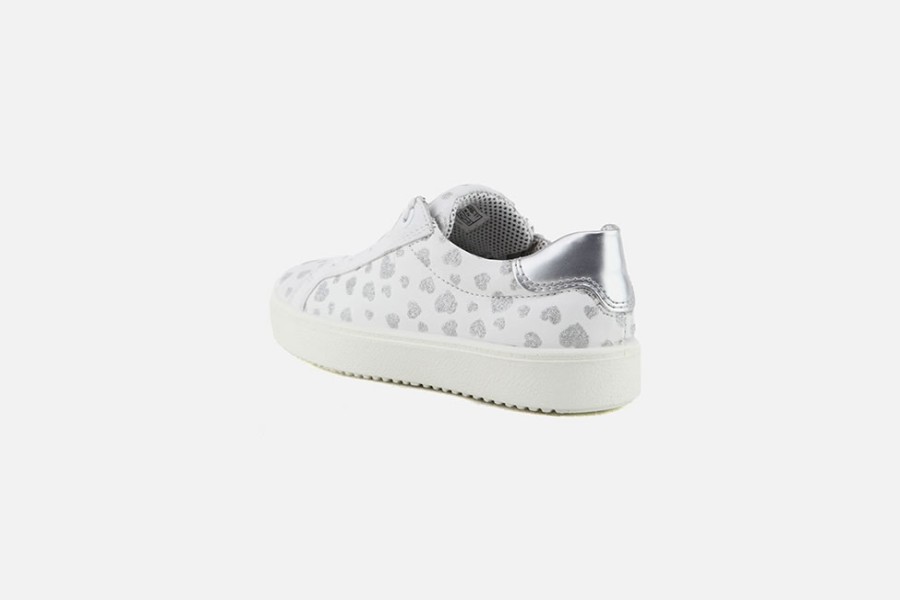 Girls Superfit | Superfit - Laura White Silver Lace-Up Shoes On Labotte