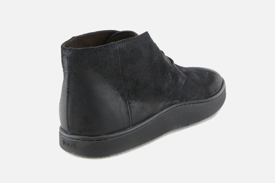 Men Tod's | Tod'S - Salvo Noir Lace-Up Boots On Labotte