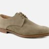 Men Crockett & Jones | Crockett & Jones - Waterford Khaki Suede Derbies On Labotte