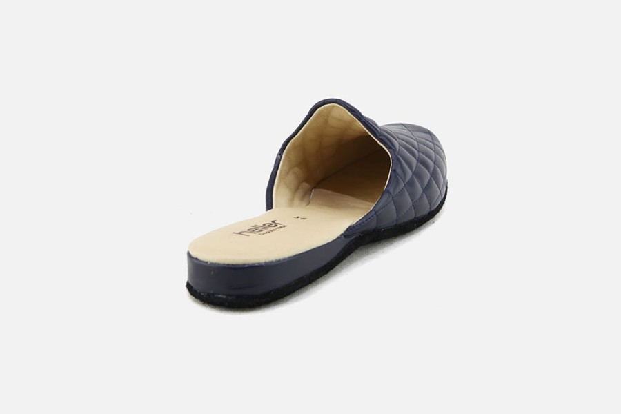 Women Heller | Heller - Voyageuse Bleu Low Slippers On Labotte