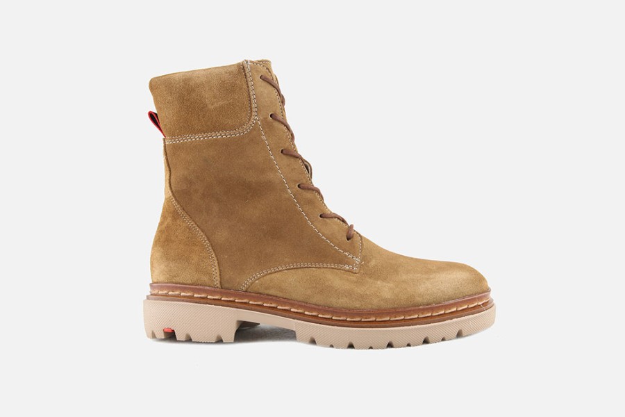 Women LLOYD | Lloyd - Georgia Pecan Lace-Up Boots On Labotte