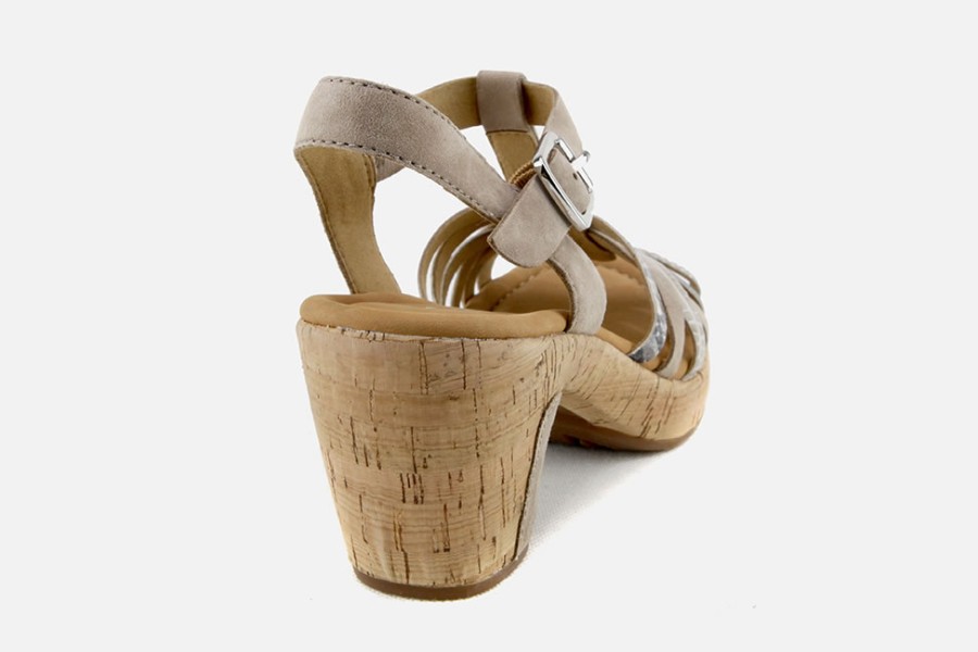 Women Gabor | Gabor - Lac Sand Multi Sandals On Labotte
