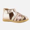 Girls Bellamy | Bellamy - Aurelia Metal Rosa Sandals On Labotte