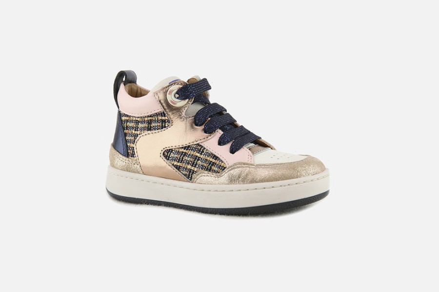 Girls Shoo Pom | Shoo Pom - Teams Jog Lace Or Pink Lace-Up Shoes On Labotte