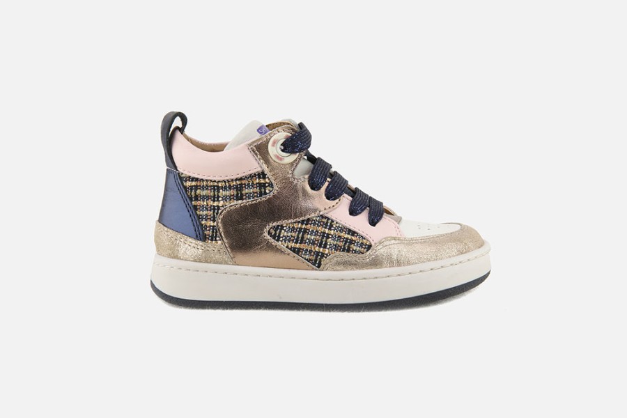 Girls Shoo Pom | Shoo Pom - Teams Jog Lace Or Pink Lace-Up Shoes On Labotte