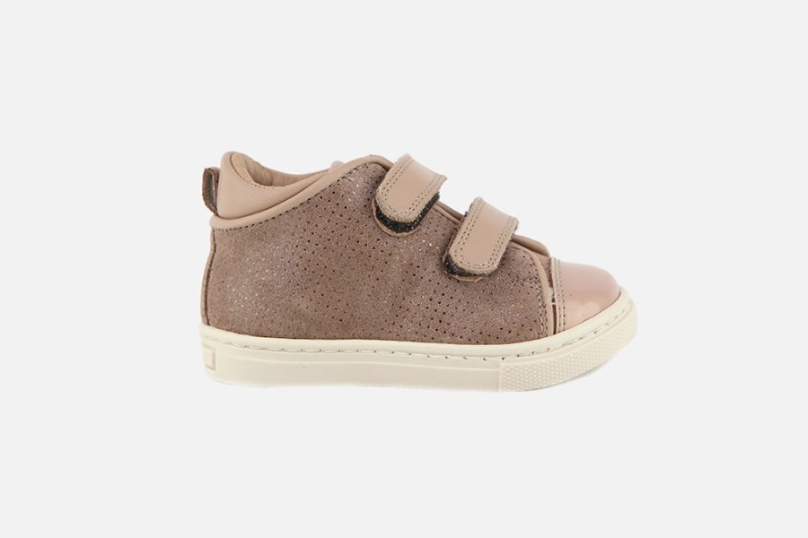 Girls Romagnoli | Romagnoli - Ludi Blush Scratch Velcro Shoes On Labotte
