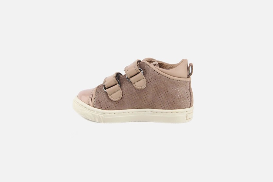Girls Romagnoli | Romagnoli - Ludi Blush Scratch Velcro Shoes On Labotte