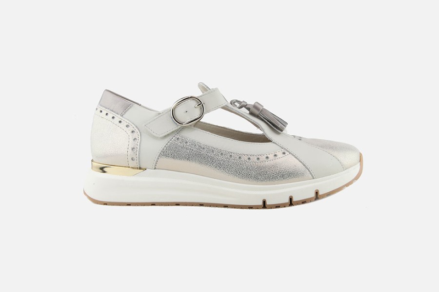 Women Dorking | Dorking - Caracas Glitter Silver Sneakers On Labotte