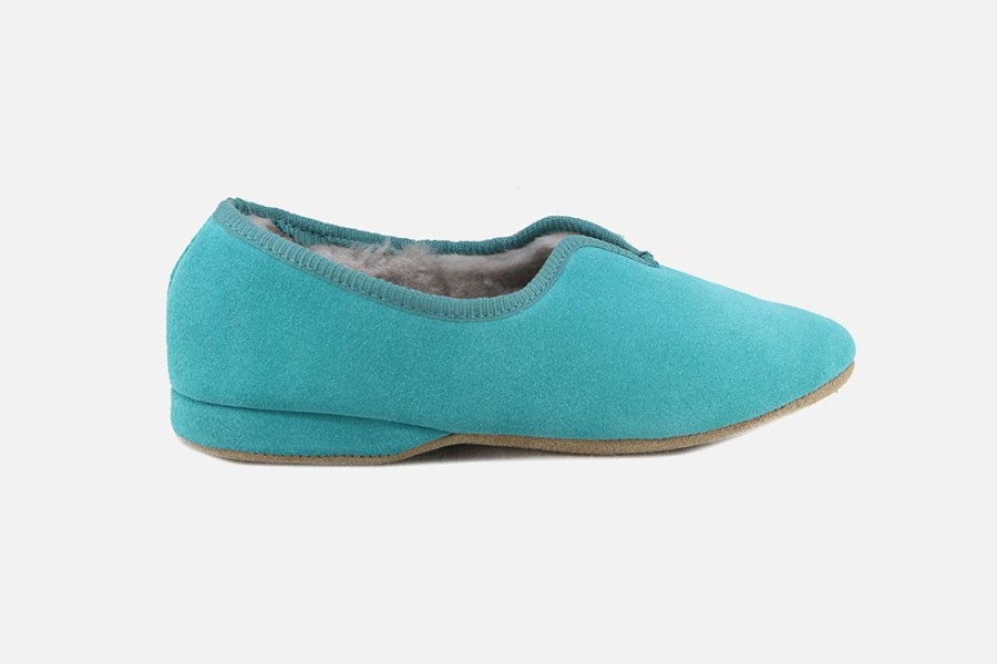 Women Draper | Draper - Belinda Turquoise Low Slippers On Labotte